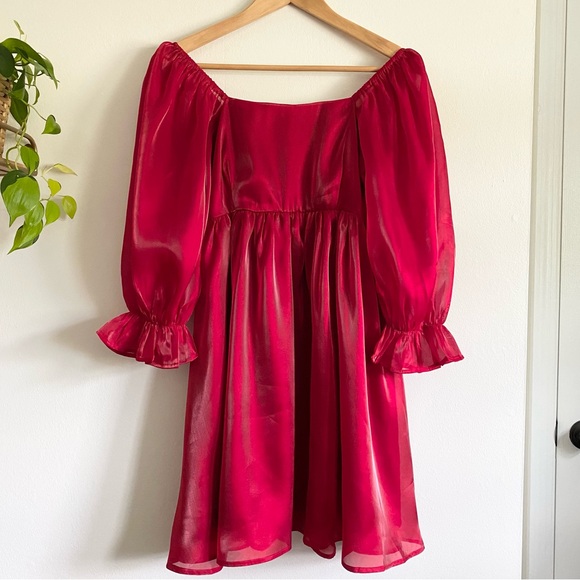 Entro Red Mini Dress - Picture 2 of 6